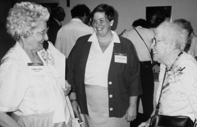 Florence Campbell Bibber, Elizabeth Waagen, and Margaret Mayall at the 75th Anniversary Meeting