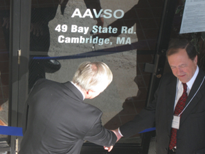 ...while Arne and David Williams cut the ribbon